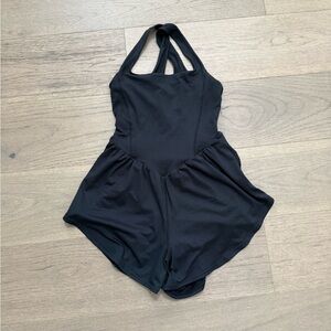 FP Movement Eternal Sunshine Onesie Romper Black Athletic Workout Romper Size S